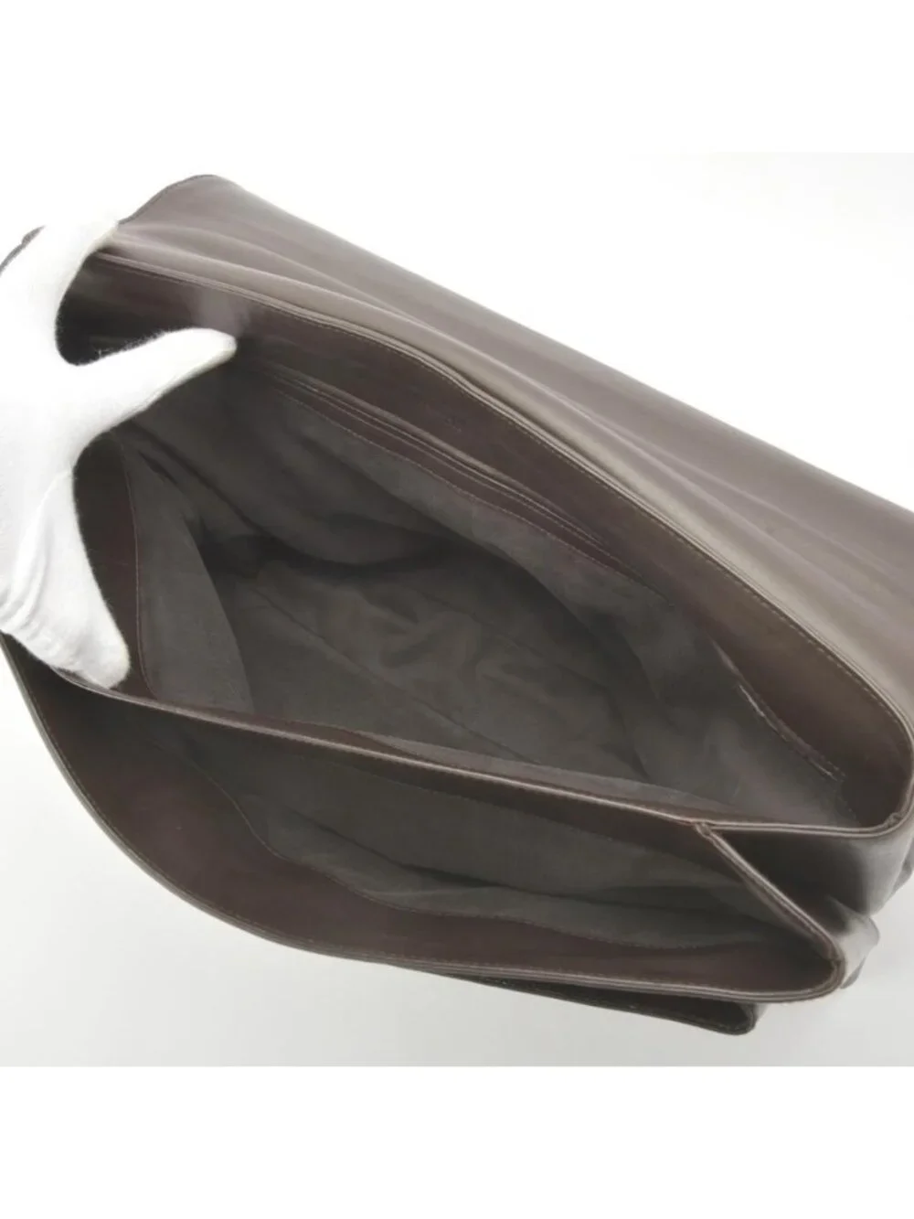 Bottega Veneta Business Bag Intrecciato Leather Dark Brown